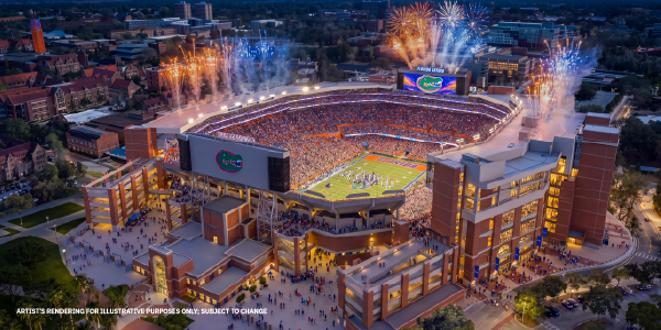 Ben Hill Griffin Stadium renovation rendering